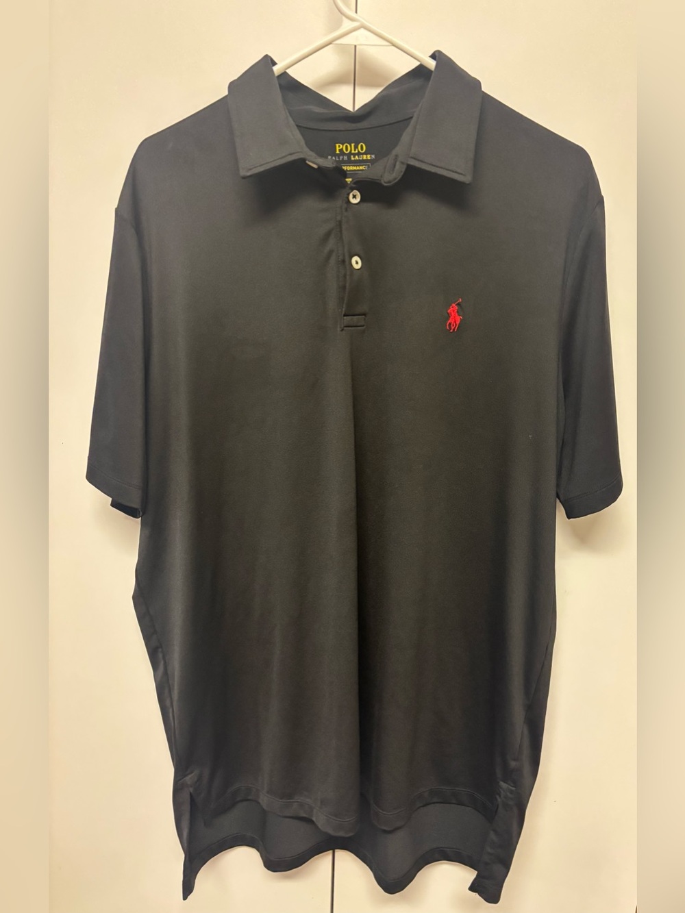 Polo by Ralph Lauren Black Short-Sleeve Polo with Red Pony